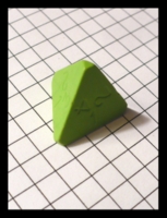 Dice : Dice - 4D - Precision Opaque Lime With UnpaintedNumbers